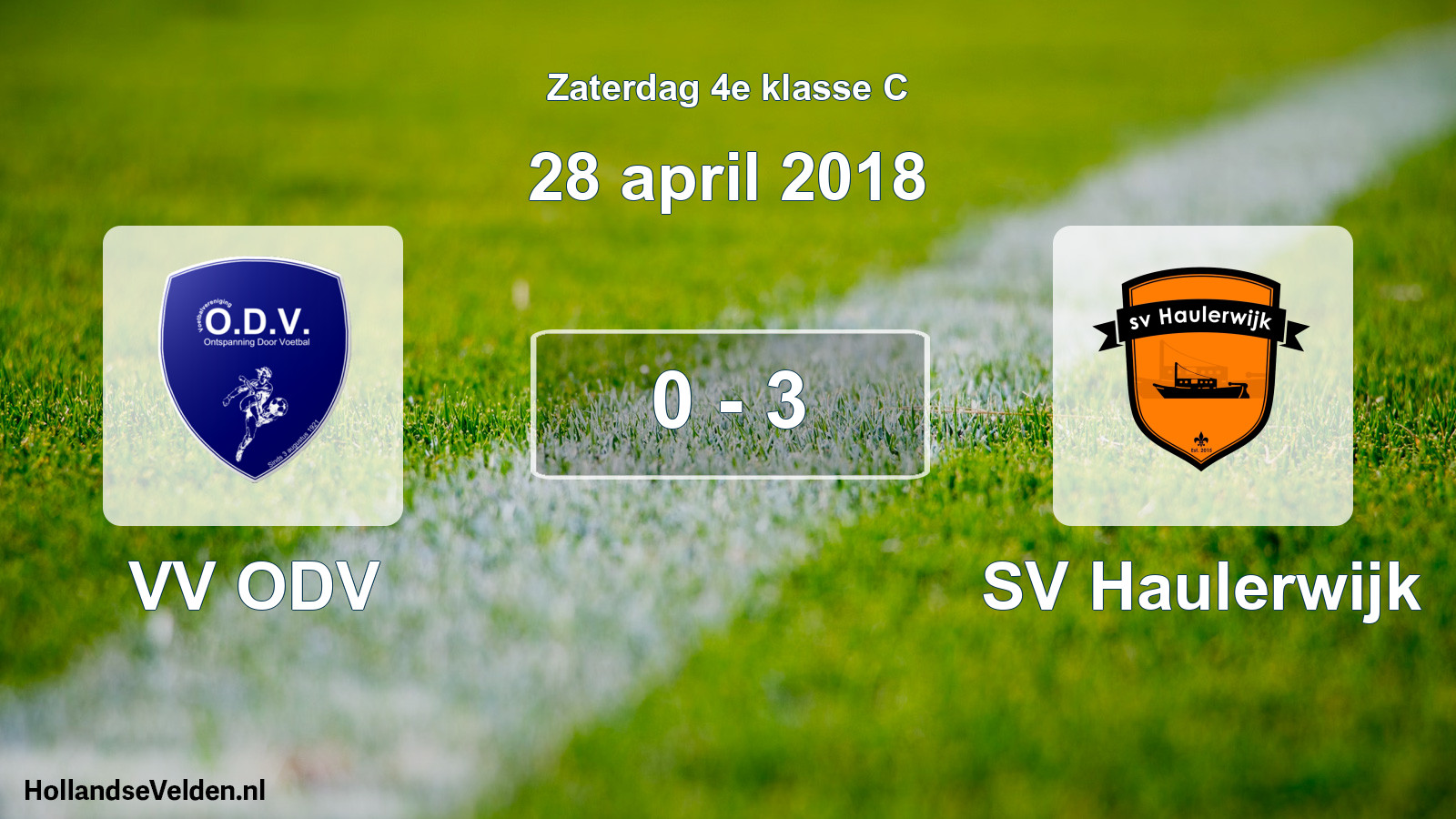 Total number of matches played: VV ODV - SV Haulerwijk 0 - 3 (28 April 2018)