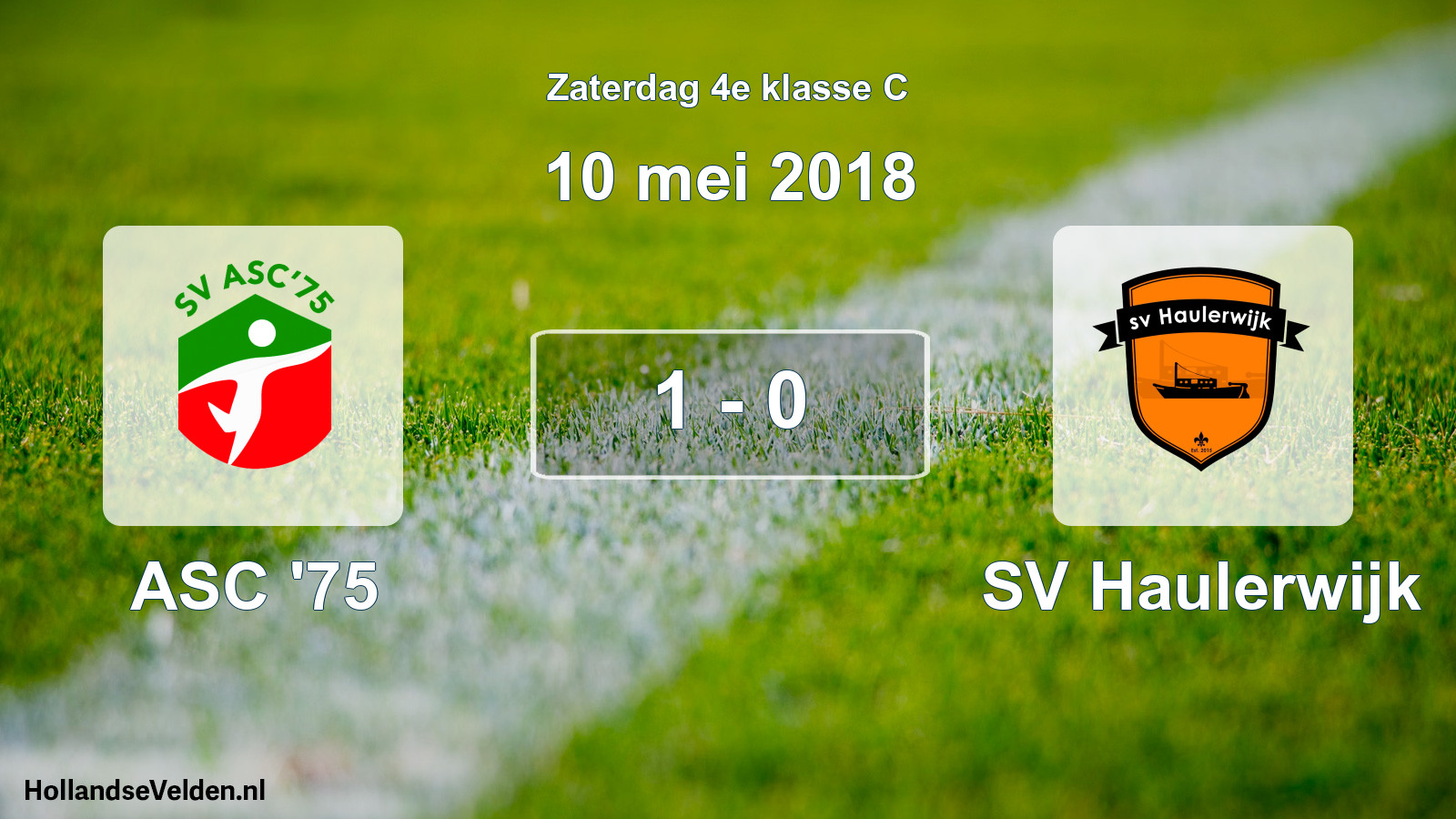 Total number of matches played: ASC '75 - SV Haulerwijk 1 - 0 (10 May 2018)