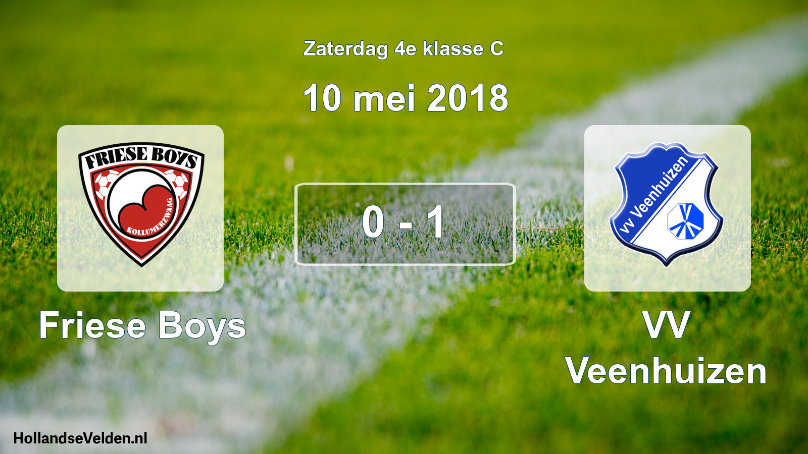Total number of matches played: Friese Boys - VV Veenhuizen 0 - 1 (10 May 2018)