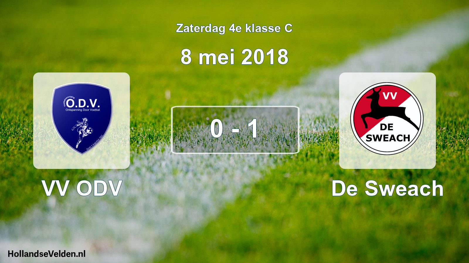 Total number of matches played: VV ODV - De Sweach 0 - 1 (8 May 2018)