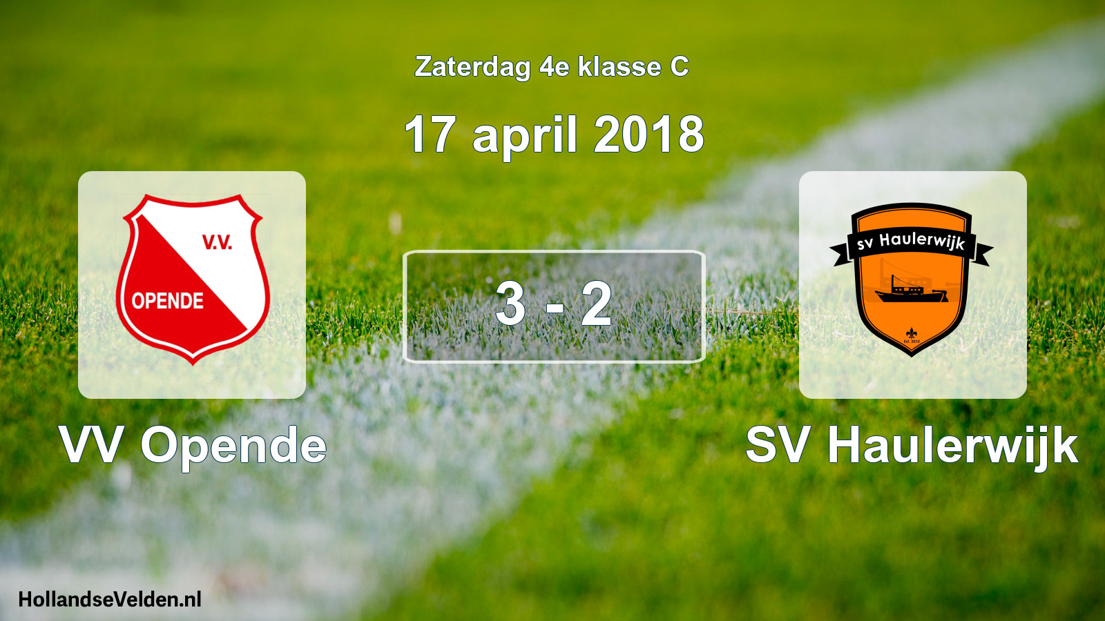 Total number of matches played: VV Opende - SV Haulerwijk 3 - 2 (17 April 2018)