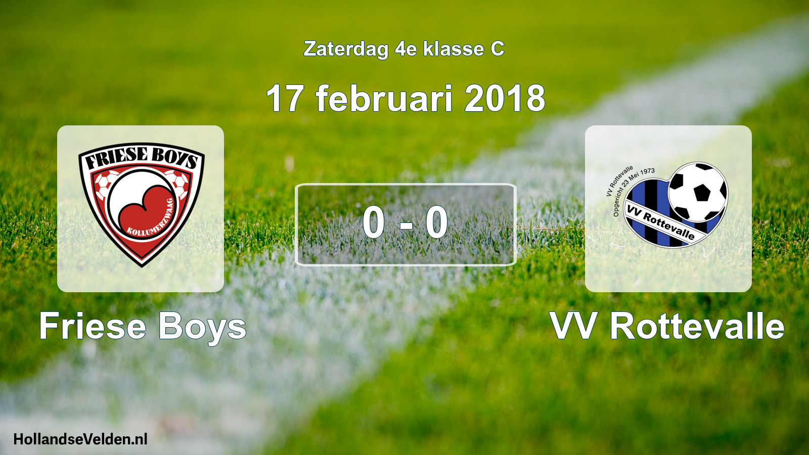 Total number of matches played: Friese Boys - VV Rottevalle 0 - 0 (17 February 2018)