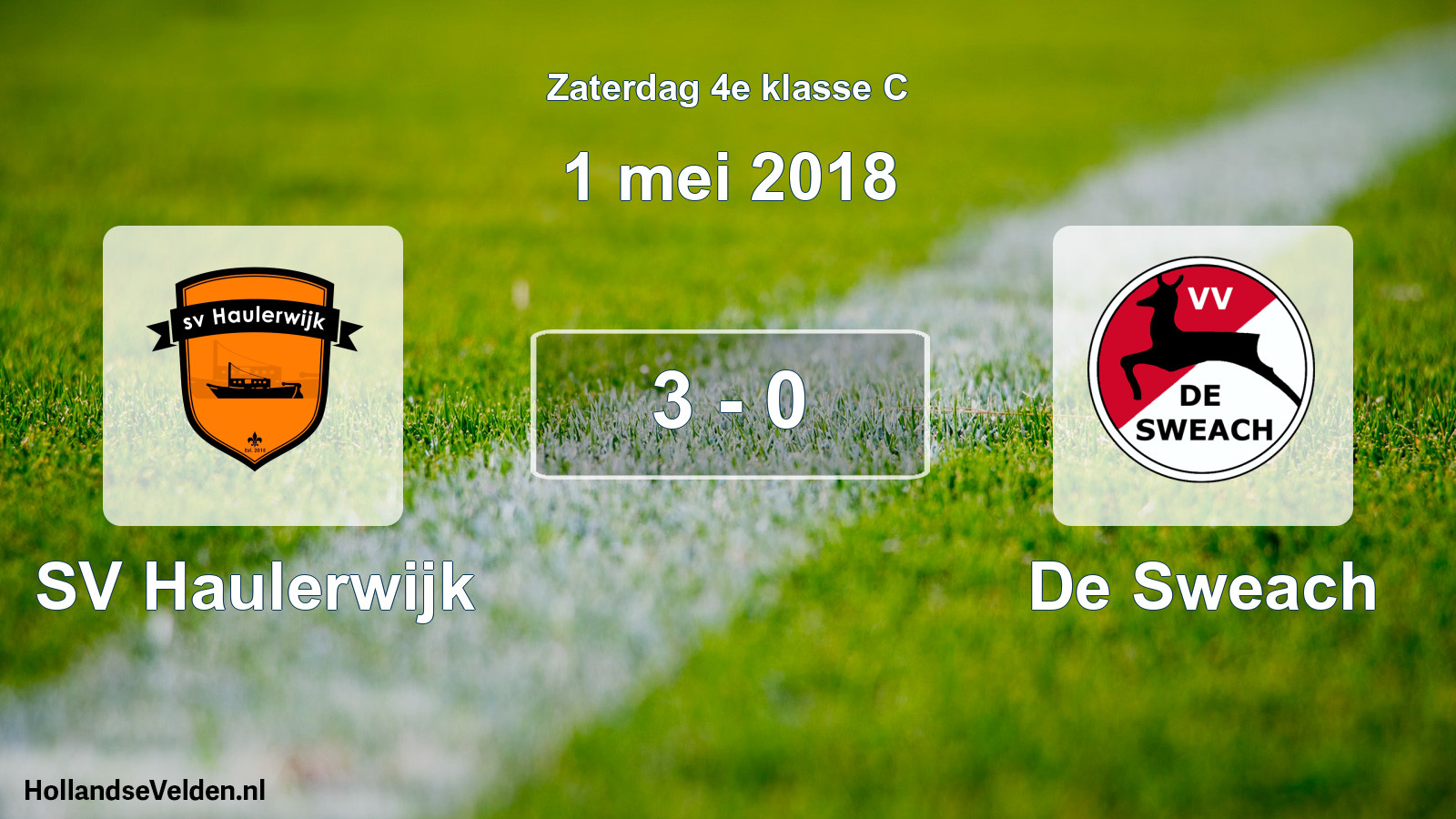 Total number of matches played: SV Haulerwijk - De Sweach 3 - 0 (1 May 2018)
