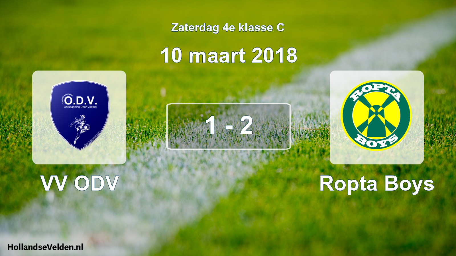 Total number of matches played: VV ODV - Ropta Boys 1 - 2 (10 March 2018)