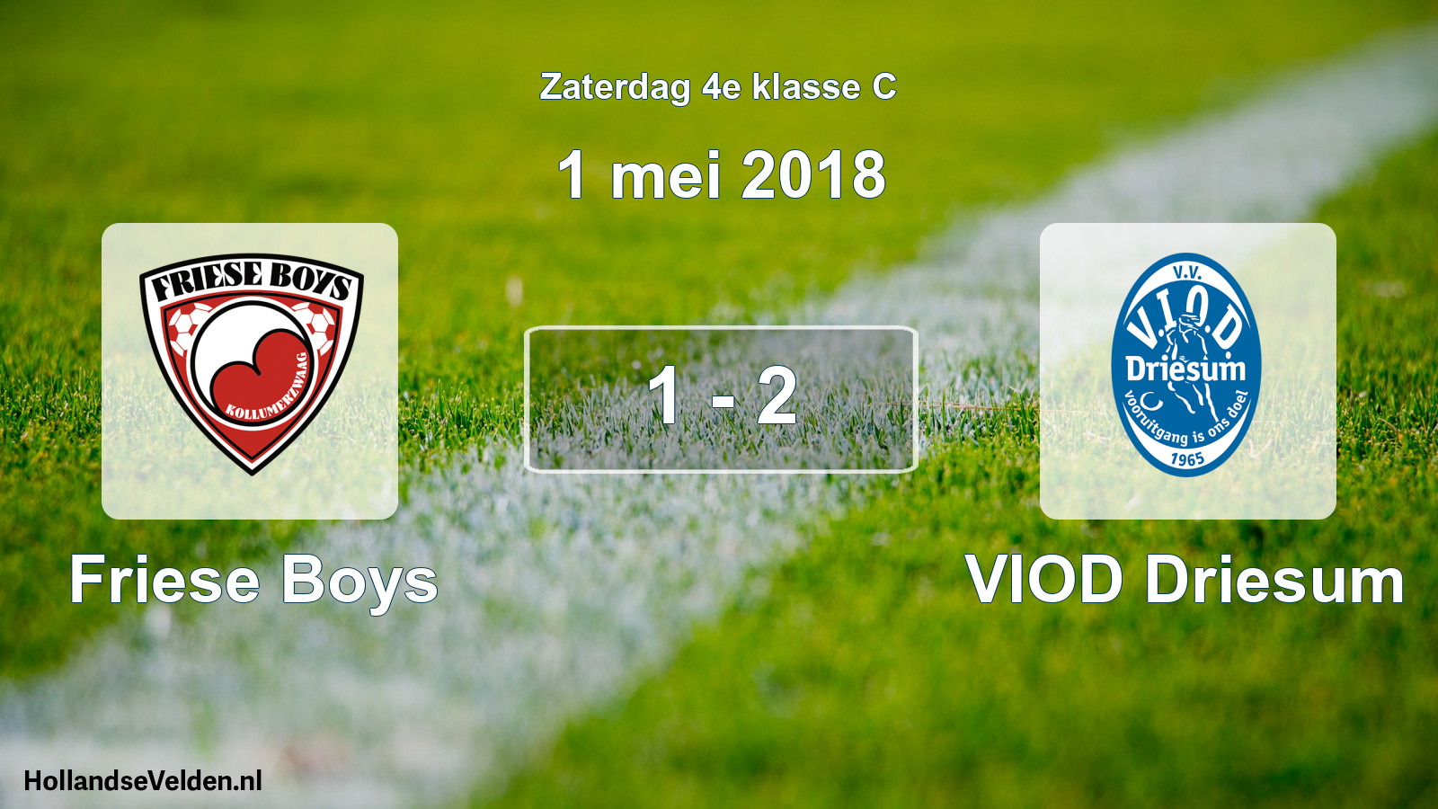 Total number of matches played: Friese Boys - VIOD Driesum 1 - 2 (1 May 2018)