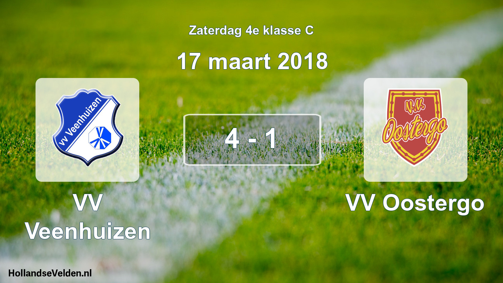 Total number of matches played: VV Veenhuizen - VV Oostergo 4 - 1 (17 March 2018)