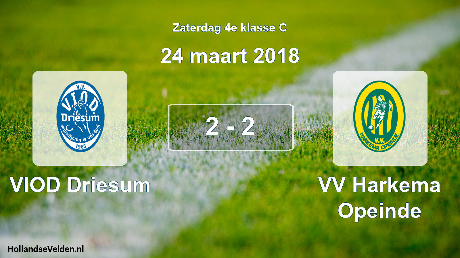 Total number of matches played: VIOD Driesum - VV Harkema Opeinde 2 - 2 (24 March 2018)