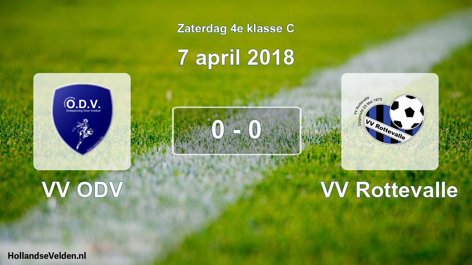 Total number of matches played: VV ODV - VV Rottevalle 0 - 0 (7 April 2018)
