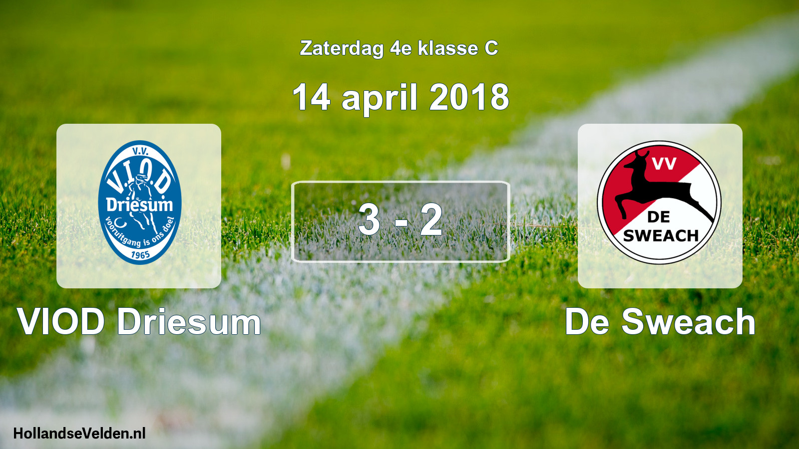 Total number of matches played: VIOD Driesum - De Sweach 3 - 2 (14 April 2018)