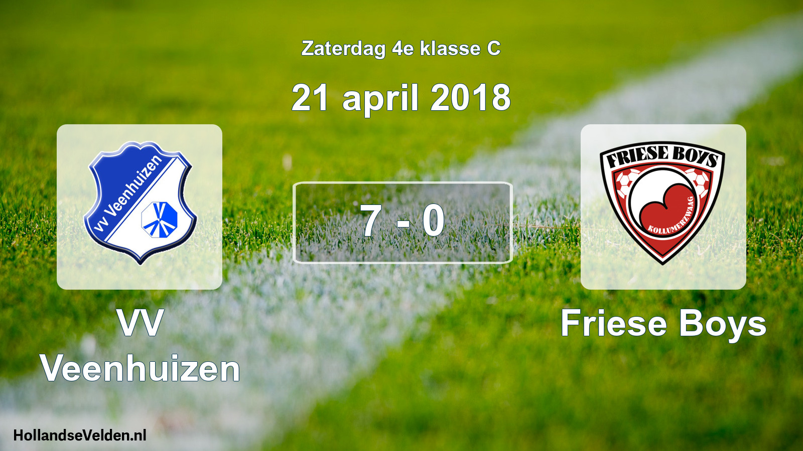 Total number of matches played: VV Veenhuizen - Friese Boys 7 - 0 (21 April 2018)