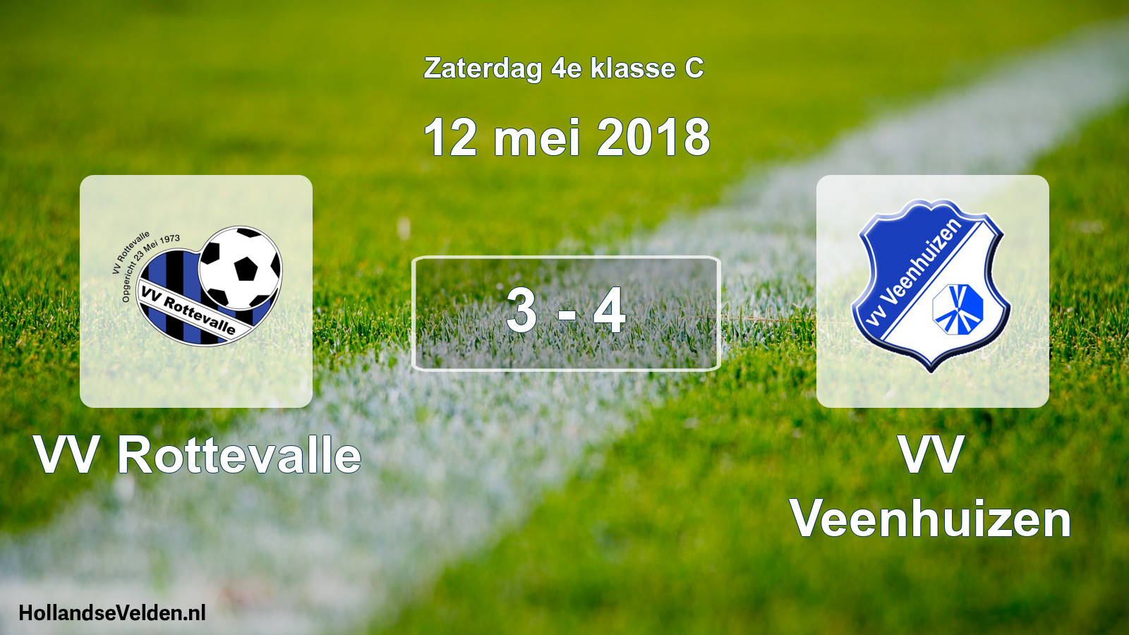 Total number of matches played: VV Rottevalle - VV Veenhuizen 3 - 4 (12 May 2018)