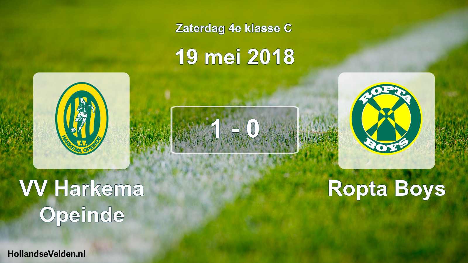 Total number of matches played: VV Harkema Opeinde - Ropta Boys 1 - 0 (19 May 2018)