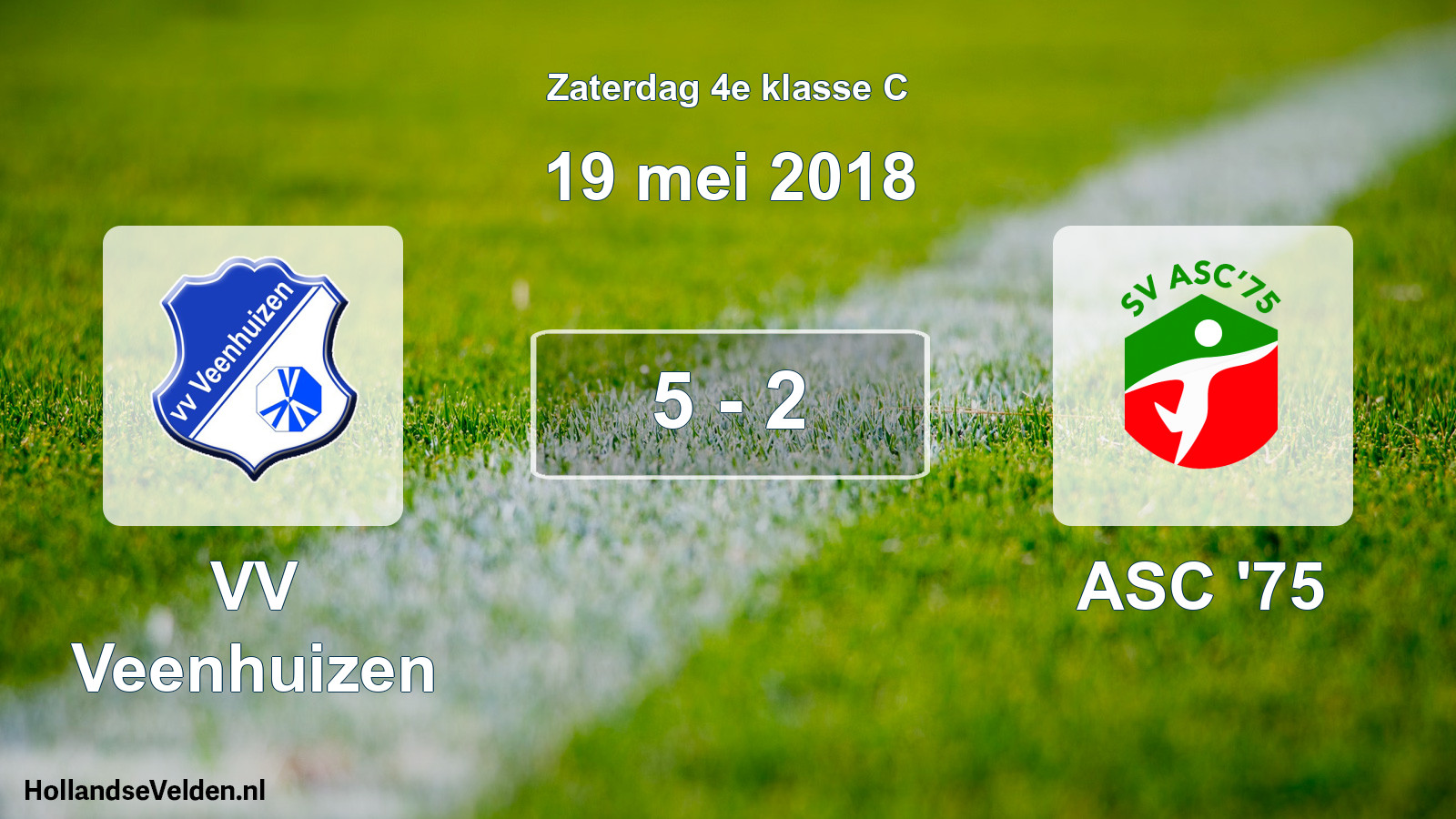 Total number of matches played: VV Veenhuizen - ASC '75 5 - 2 (19 May 2018)