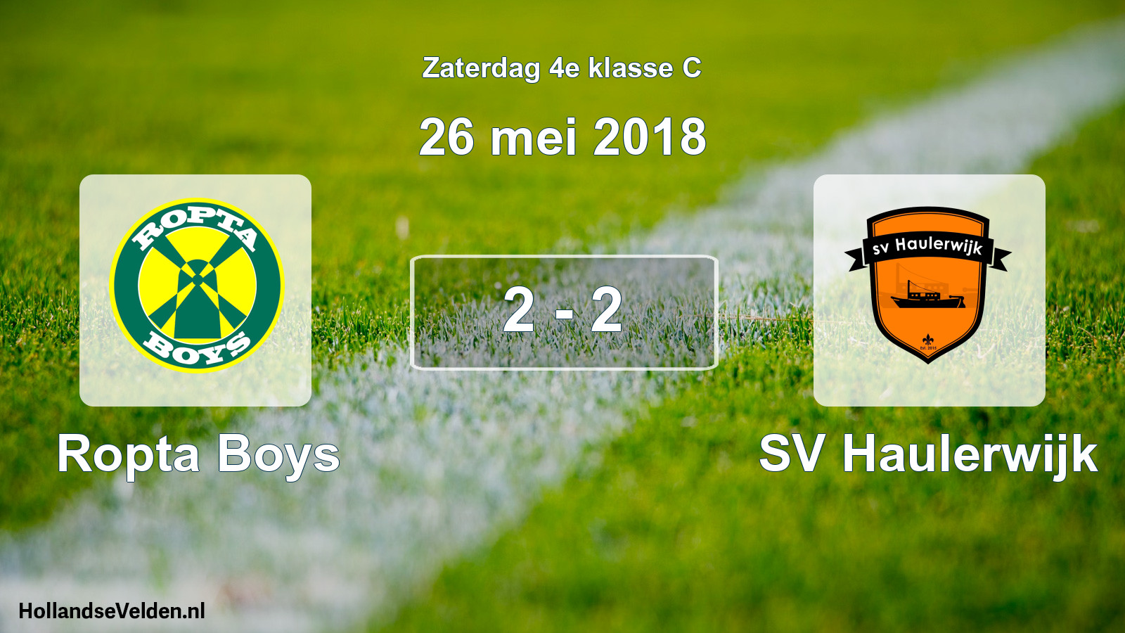 Total number of matches played: Ropta Boys - SV Haulerwijk 2 - 2 (26 May 2018)