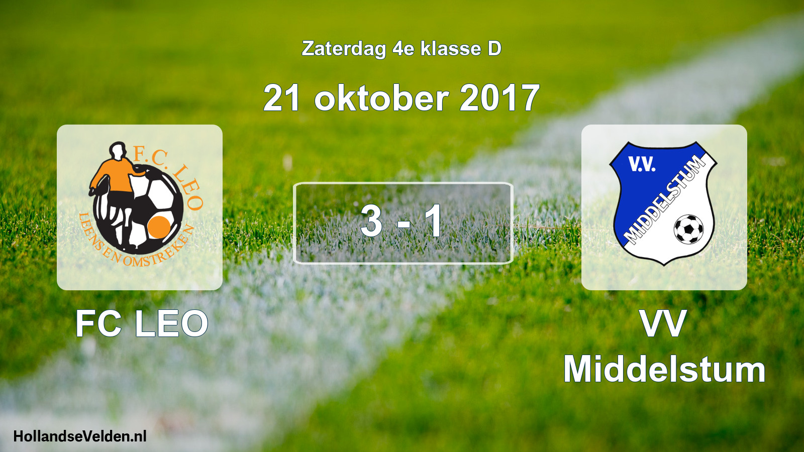 Total number of matches played: FC LEO - VV Middelstum 3 - 1 (21 October 2017)