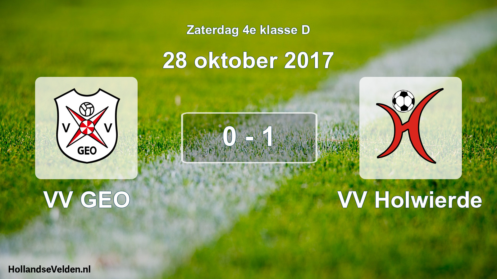 Total number of matches played: VV GEO - VV Holwierde 0 - 1 (28 October 2017)