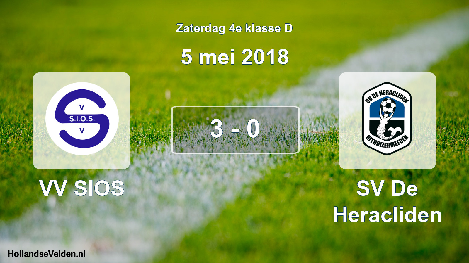 Total number of matches played: VV SIOS - SV De Heracliden 3 - 0 (5 May 2018)