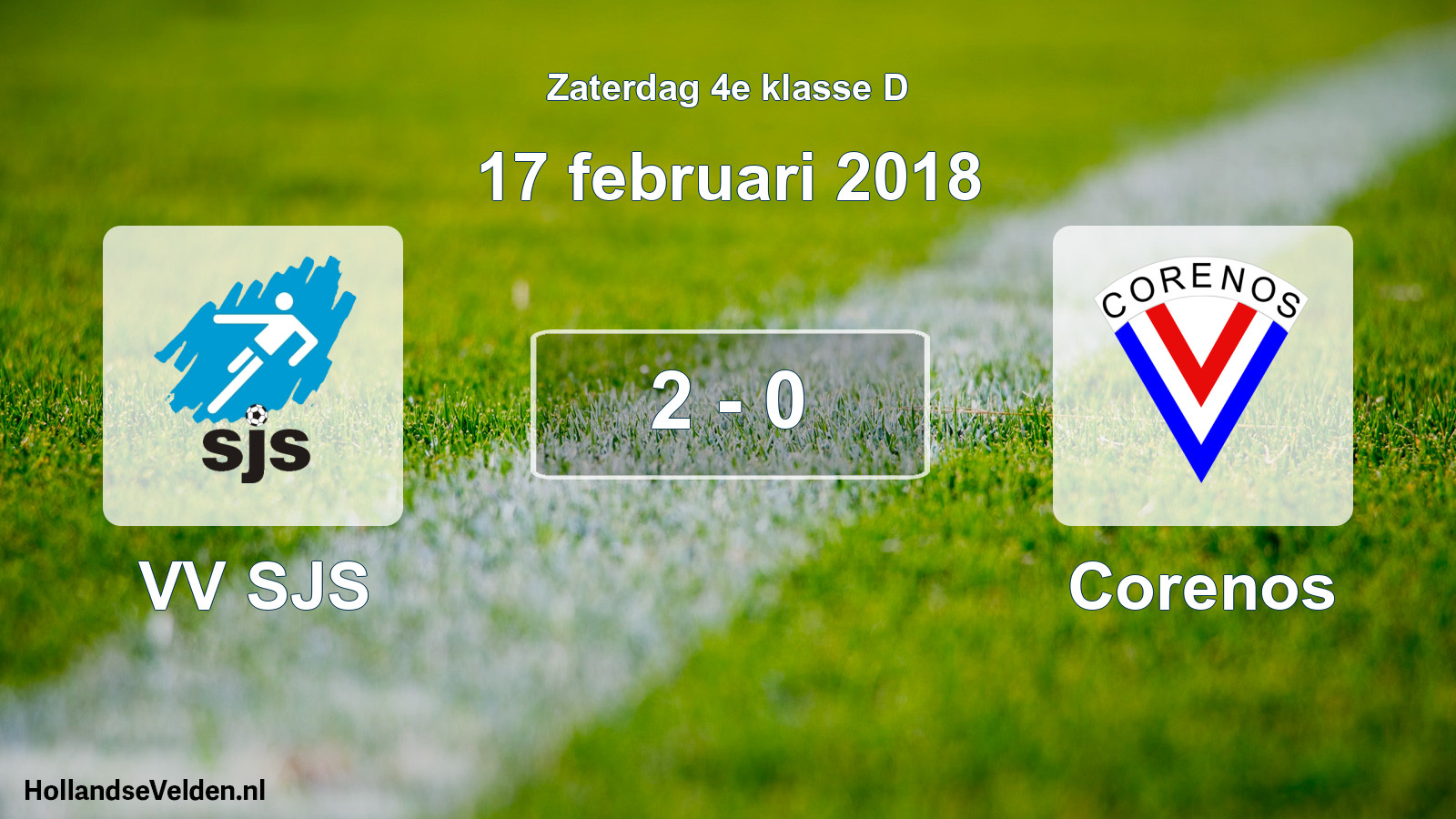 Total number of matches played: VV SJS - Corenos 2 - 0 (17 February 2018)