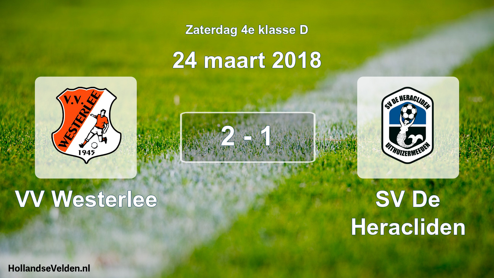 Total number of matches played: VV Westerlee - SV De Heracliden 2 - 1 (24 March 2018)
