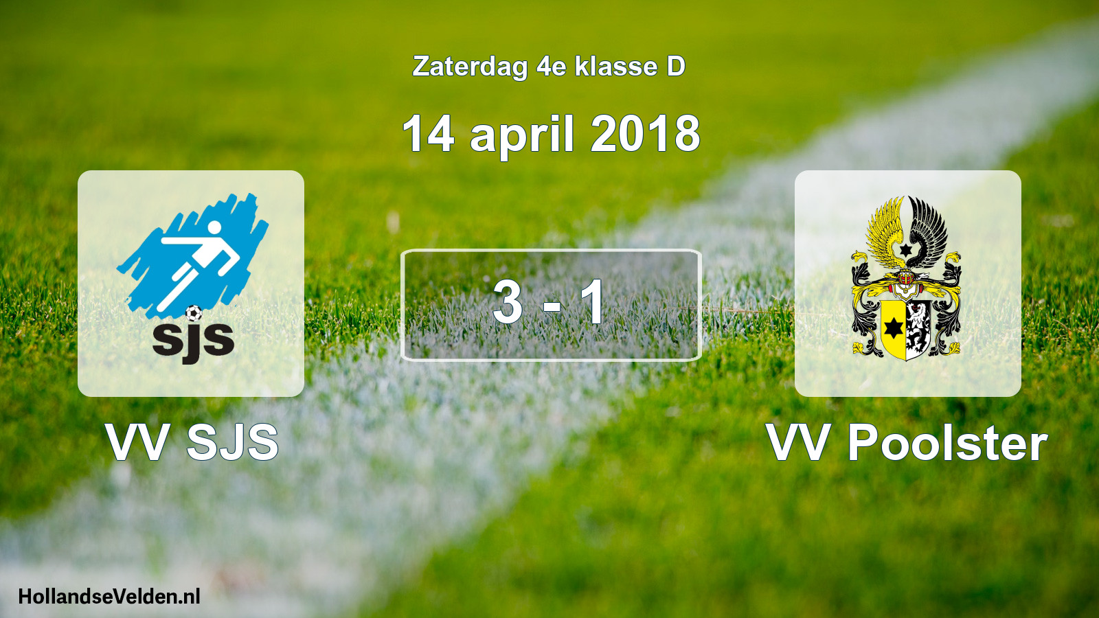 Total number of matches played: VV SJS - VV Poolster 3 - 1 (14 April 2018)