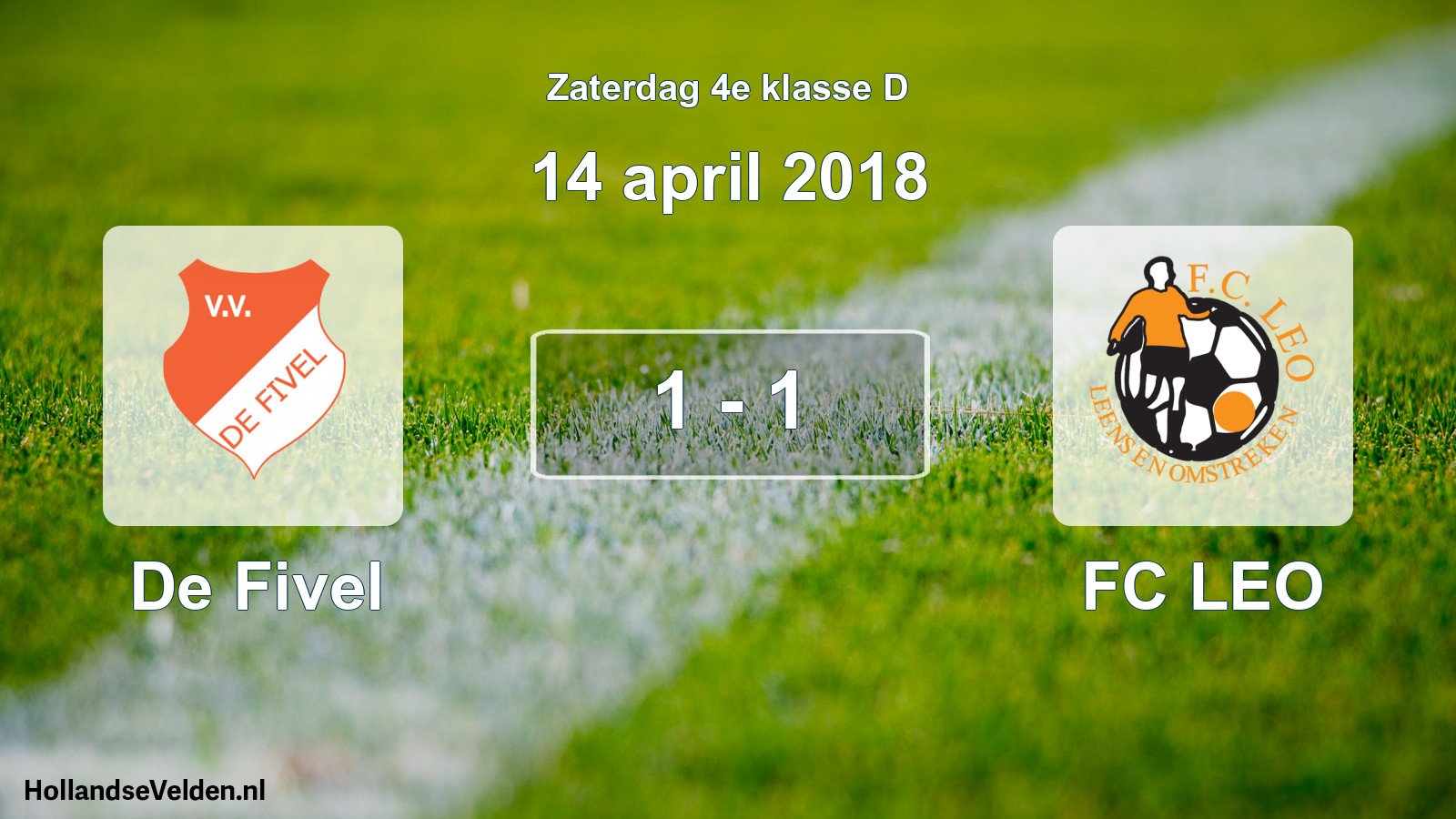 Total number of matches played: De Fivel - FC LEO 1 - 1 (14 April 2018)