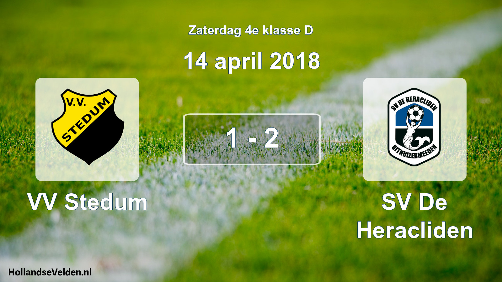 Total number of matches played: VV Stedum - SV De Heracliden 1 - 2 (14 April 2018)