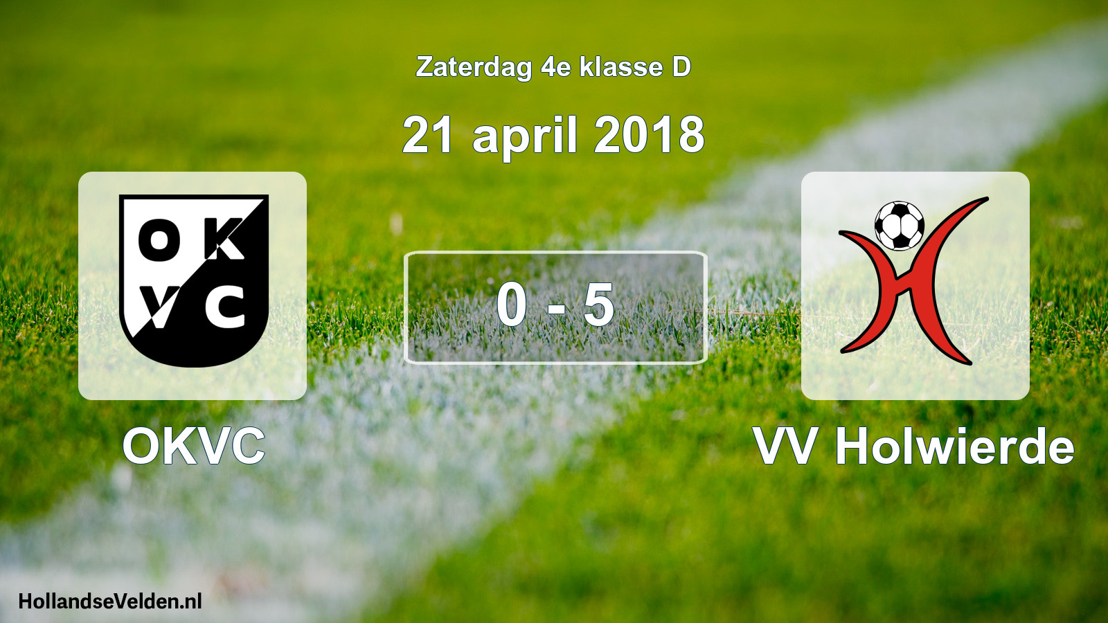 Total number of matches played: OKVC - VV Holwierde 0 - 5 (21 April 2018)