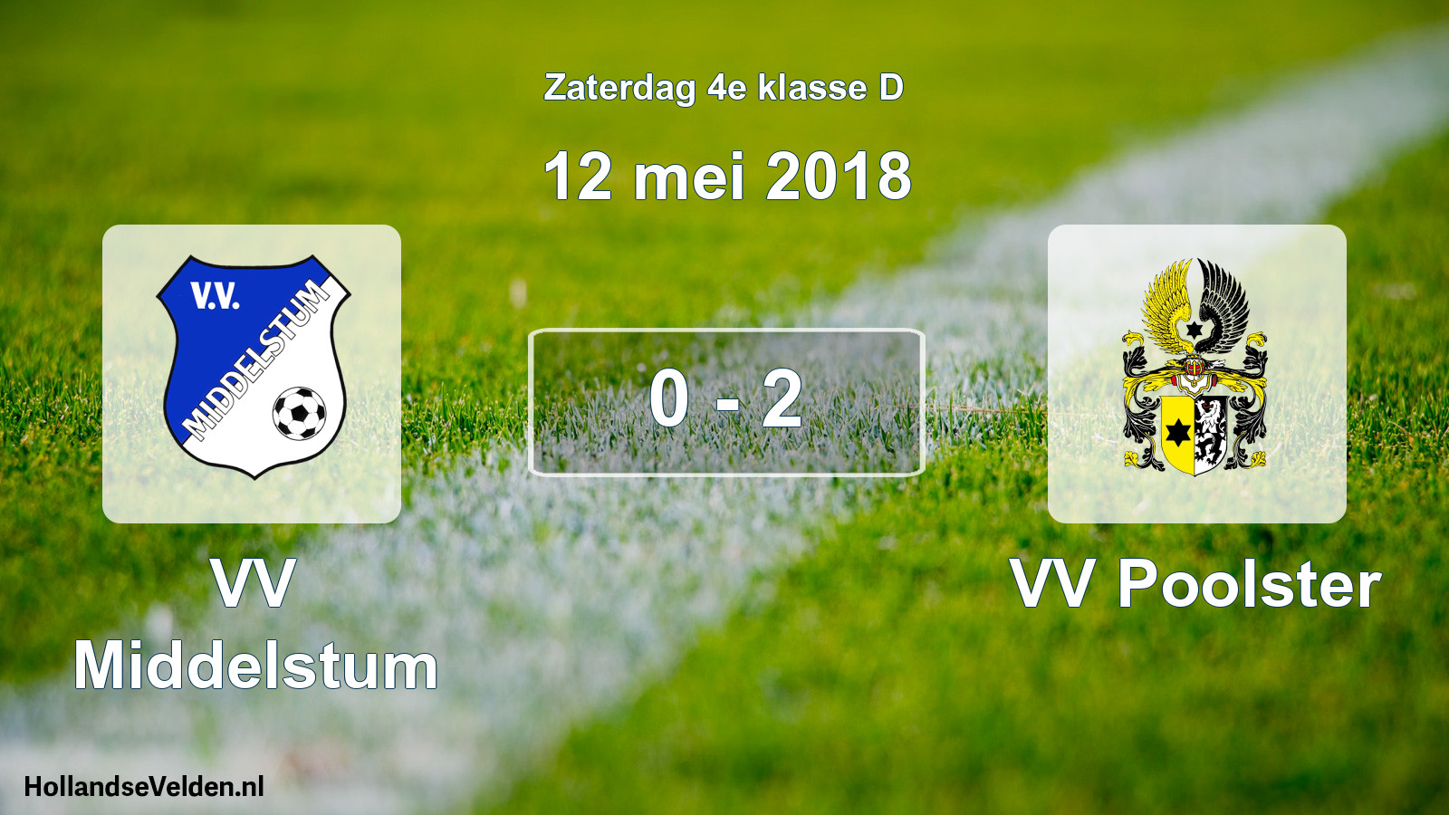 Total number of matches played: VV Middelstum - VV Poolster 0 - 2 (12 May 2018)