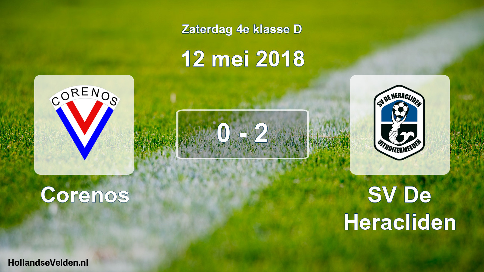 Total number of matches played: Corenos - SV De Heracliden 0 - 2 (12 May 2018)
