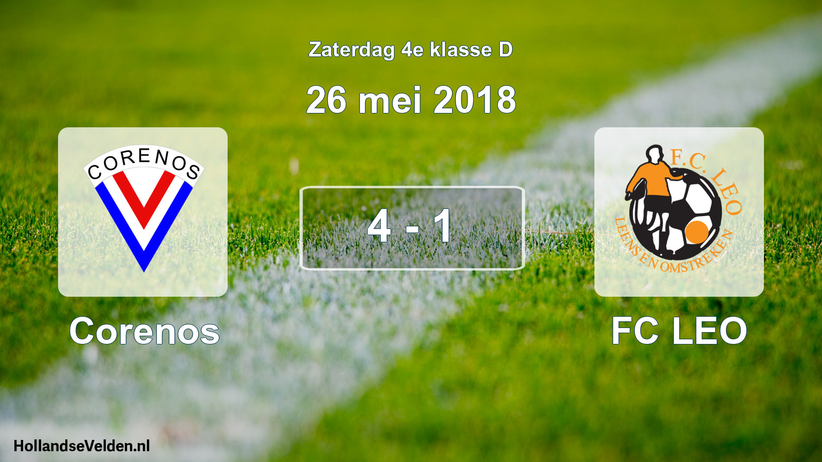 Total number of matches played: Corenos - FC LEO 4 - 1 (26 May 2018)