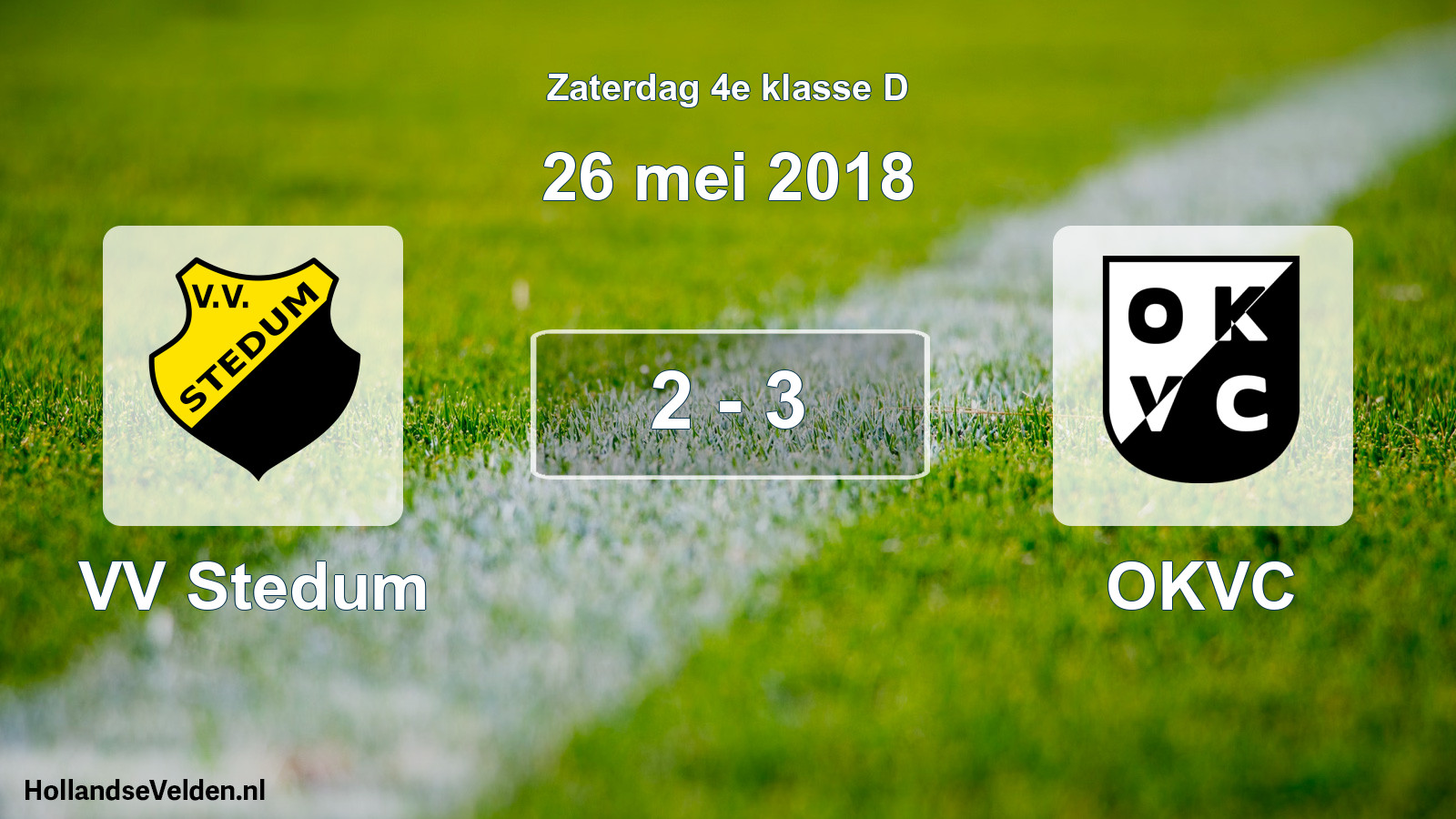 Total number of matches played: VV Stedum - OKVC 2 - 3 (26 May 2018)
