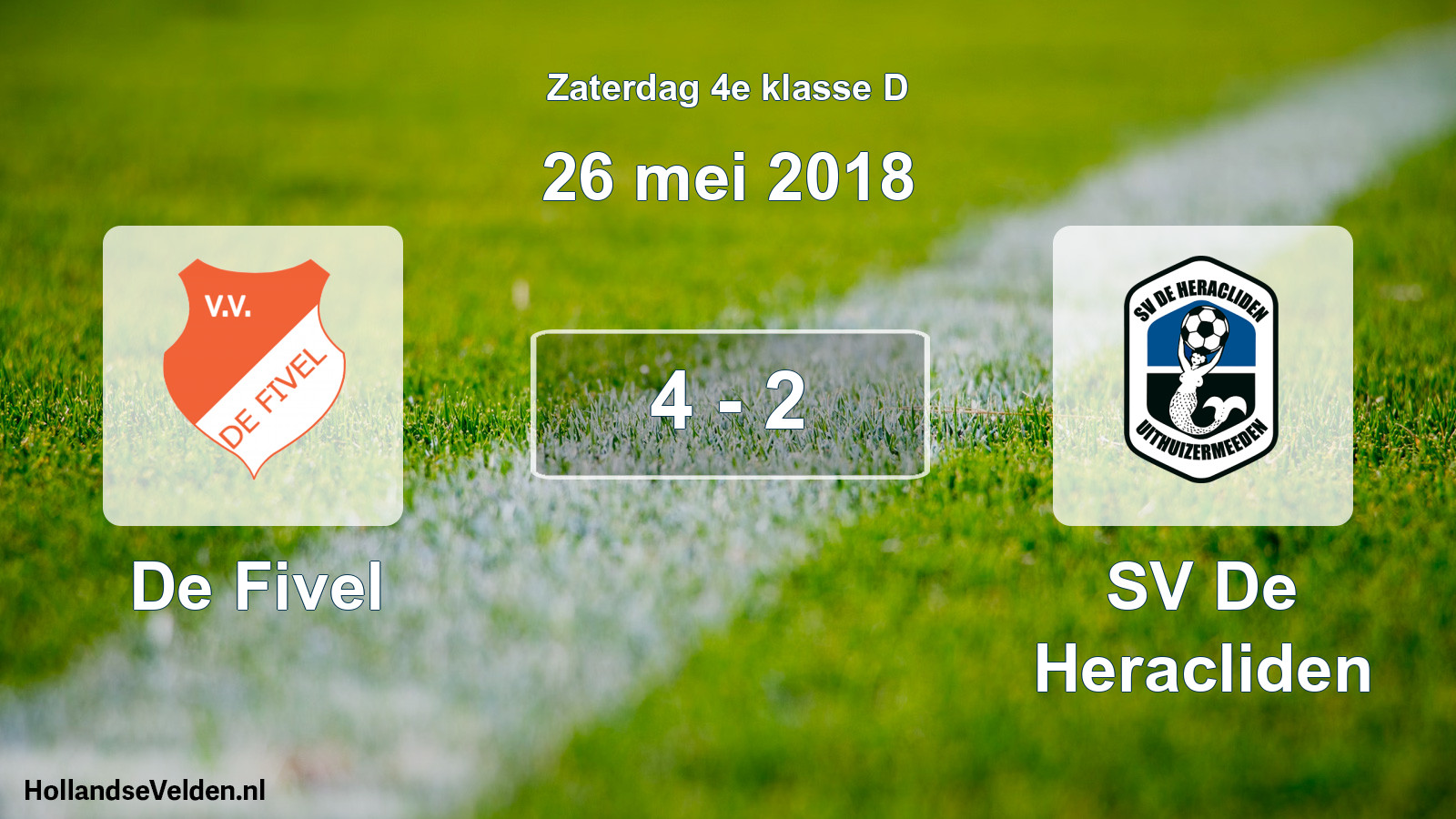 Total number of matches played: De Fivel - SV De Heracliden 4 - 2 (26 May 2018)