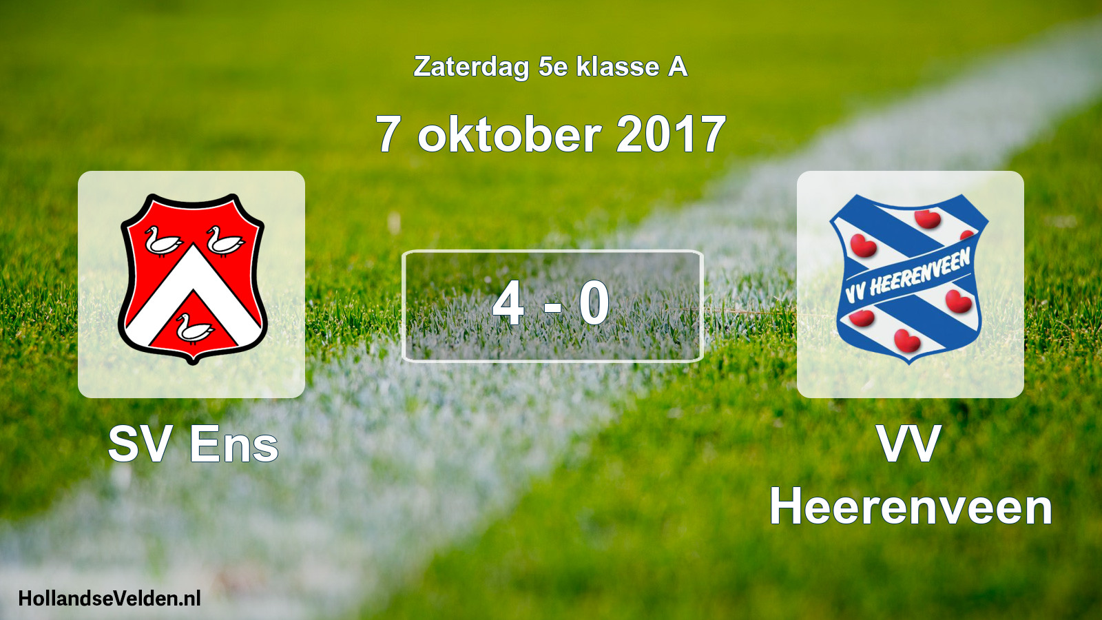 Total number of matches played: SV Ens - VV Heerenveen 4 - 0 (7 October 2017)