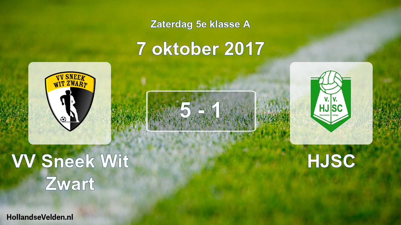 Total number of matches played: VV Sneek Wit Zwart - HJSC 5 - 1 (7 October 2017)