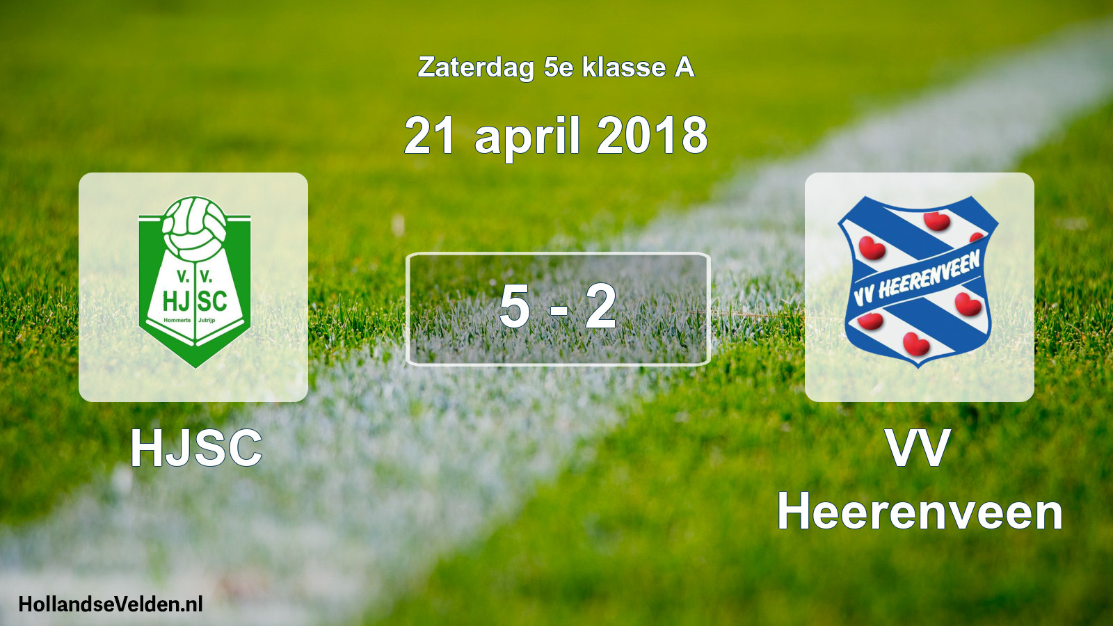 Total number of matches played: HJSC - VV Heerenveen 5 - 2 (21 April 2018)