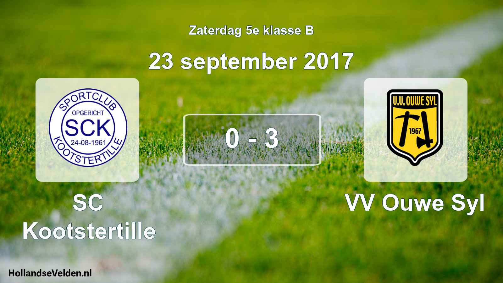 Total number of matches played: SC Kootstertille - VV Ouwe Syl 0 - 3 (23 September 2017)