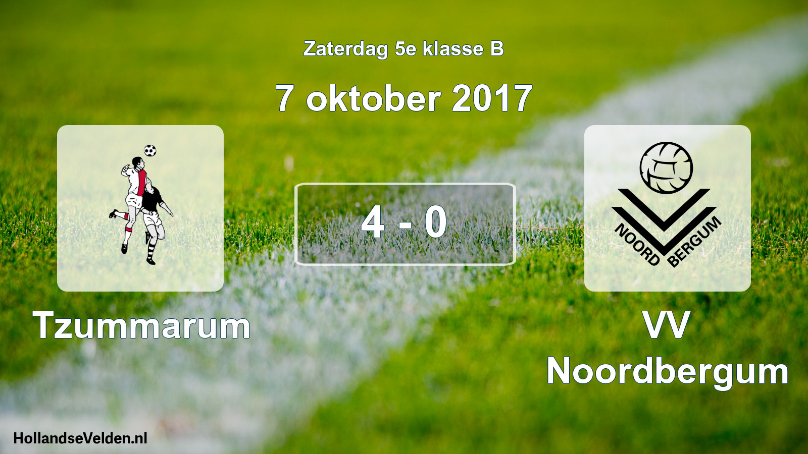 Total number of matches played: Tzummarum - VV Noordbergum 4 - 0 (7 October 2017)