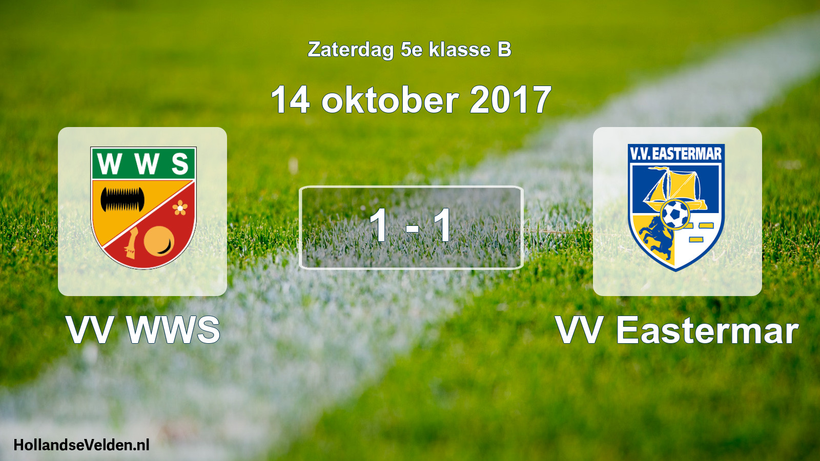 Total number of matches played: VV WWS - VV Eastermar 1 - 1 (14 October 2017)