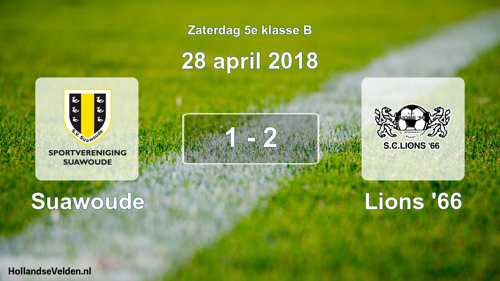 Total number of matches played: Suawoude - Lions '66 1 - 2 (28 April 2018)