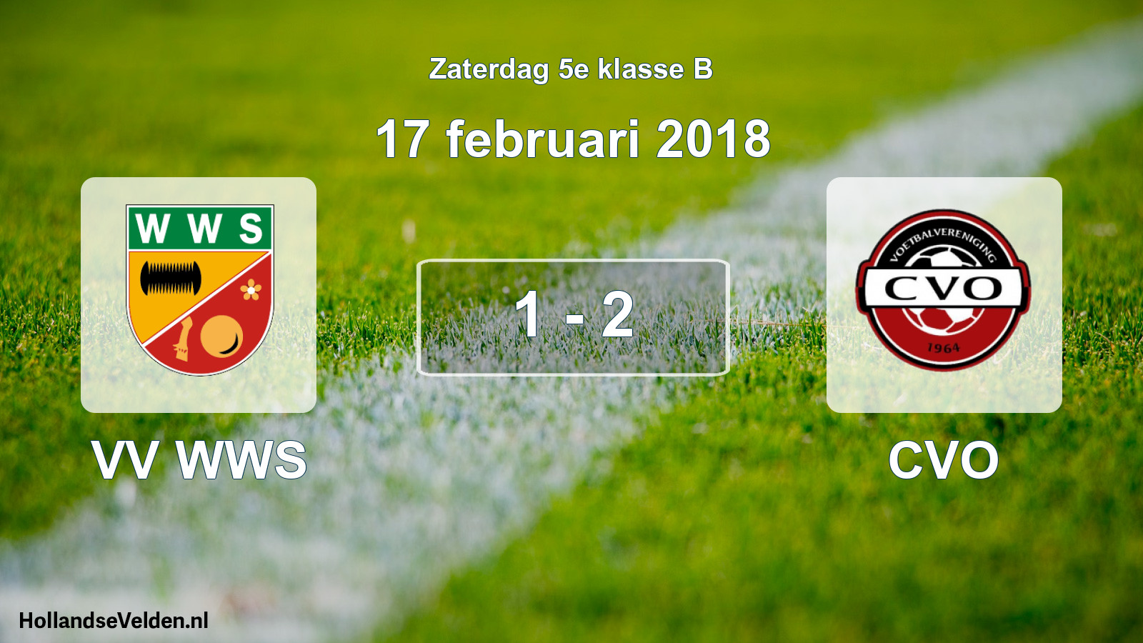 Total number of matches played: VV WWS - CVO 1 - 2 (17 February 2018)