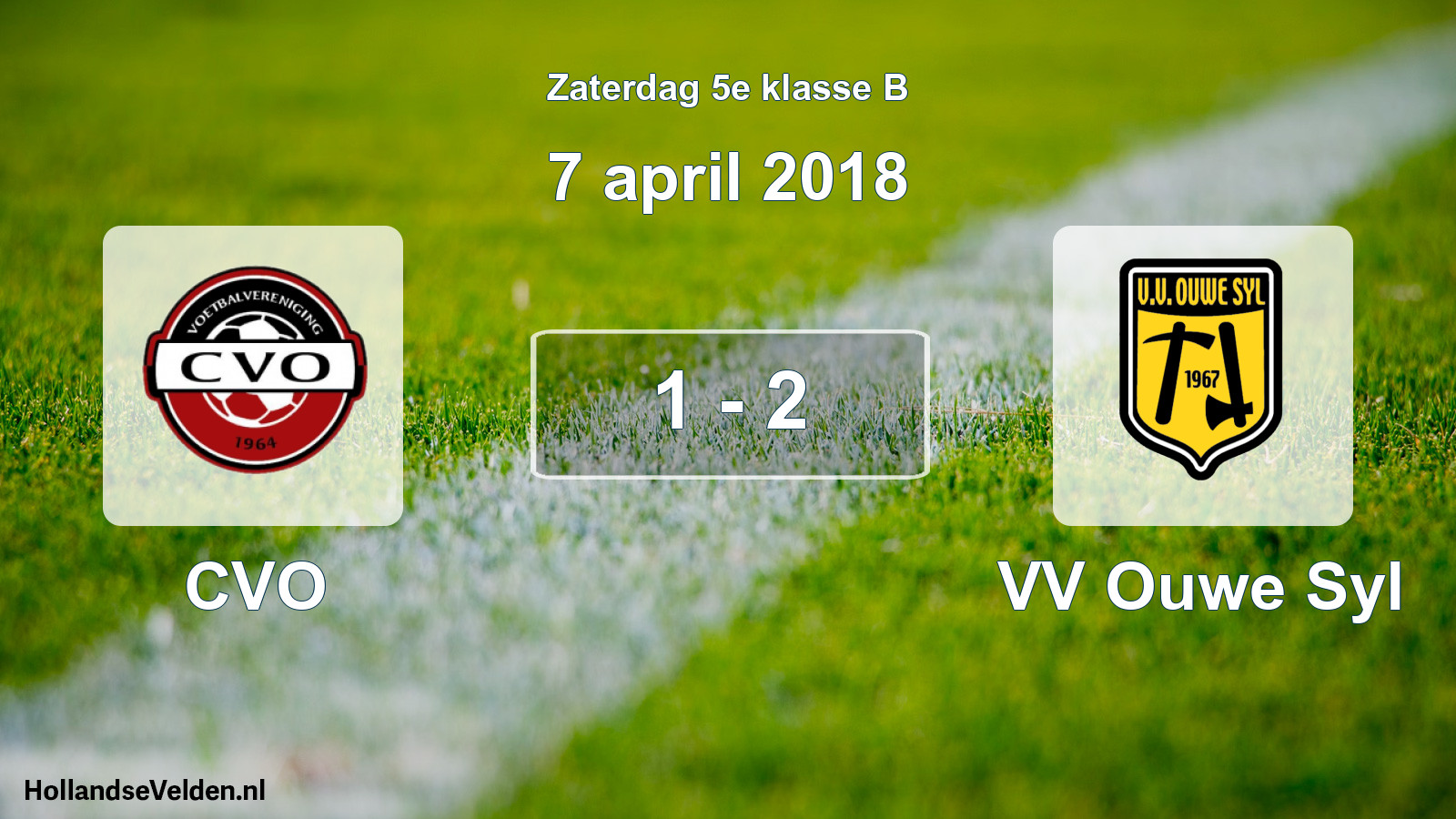 Total number of matches played: CVO - VV Ouwe Syl 1 - 2 (7 April 2018)
