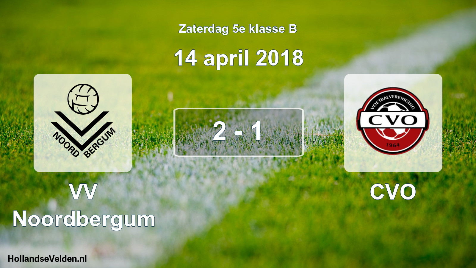 Total number of matches played: VV Noordbergum - CVO 2 - 1 (14 April 2018)