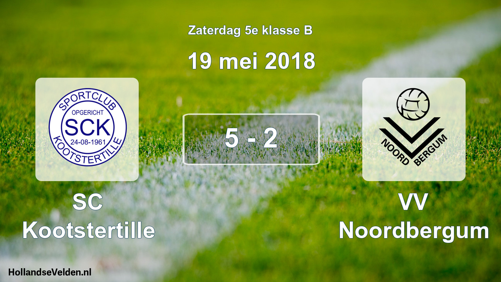 Total number of matches played: SC Kootstertille - VV Noordbergum 5 - 2 (19 May 2018)