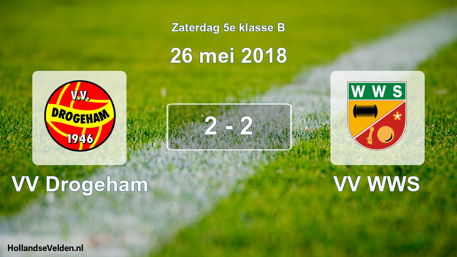 Total number of matches played: VV Drogeham - VV WWS 2 - 2 (26 May 2018)