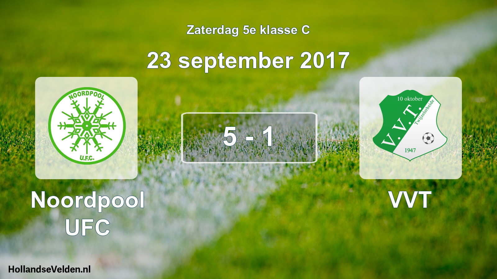 Total number of matches played: Noordpool UFC - VVT 5 - 1 (23 September 2017)