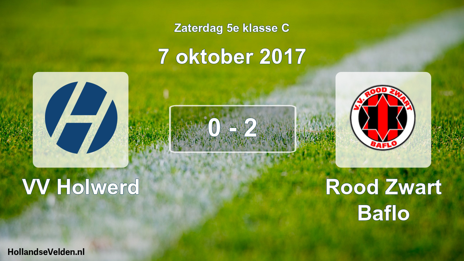 Total number of matches played: VV Holwerd - Rood Zwart Baflo 0 - 2 (7 October 2017)