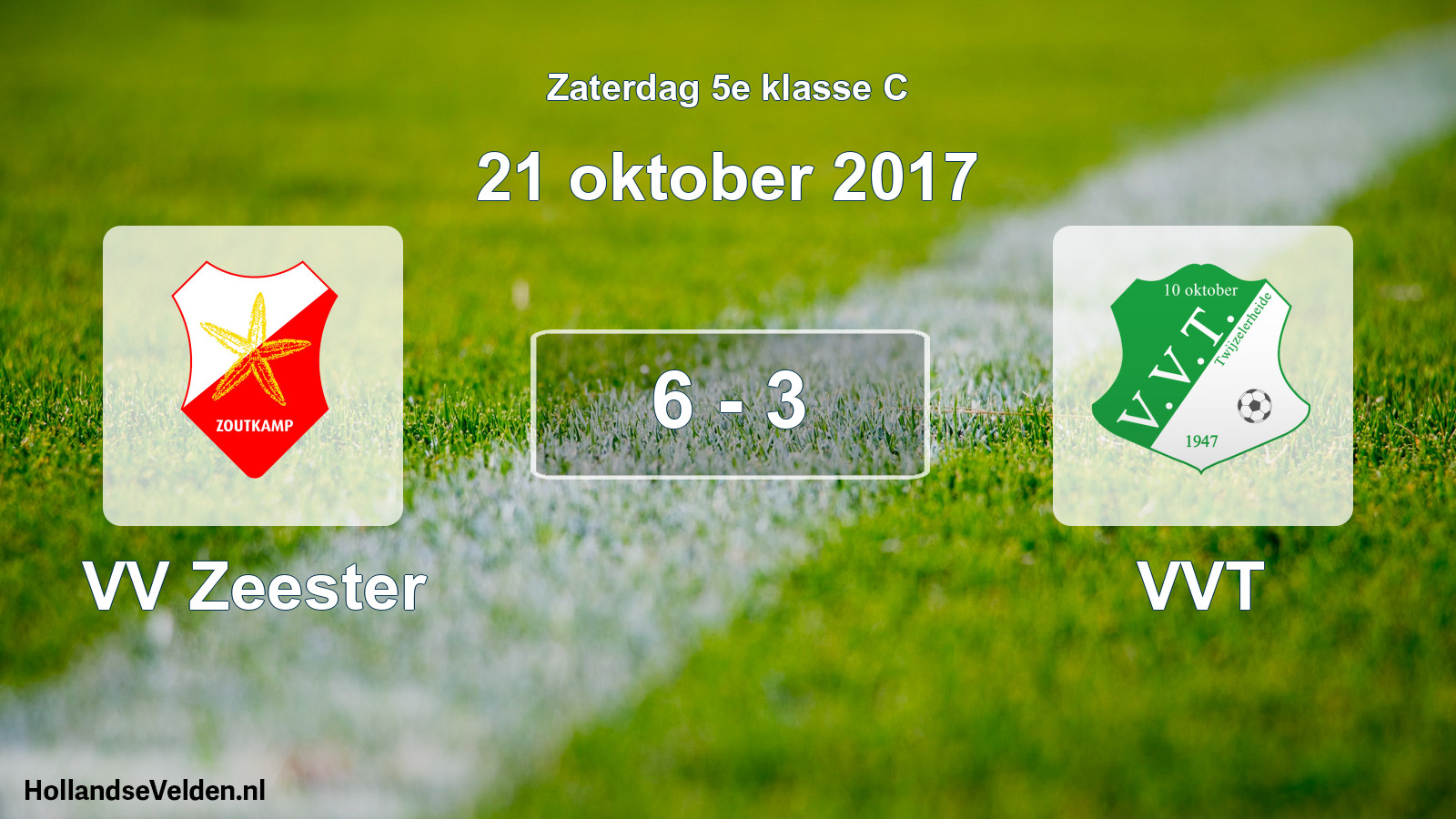 Total number of matches played: VV Zeester - VVT 6 - 3 (21 October 2017)