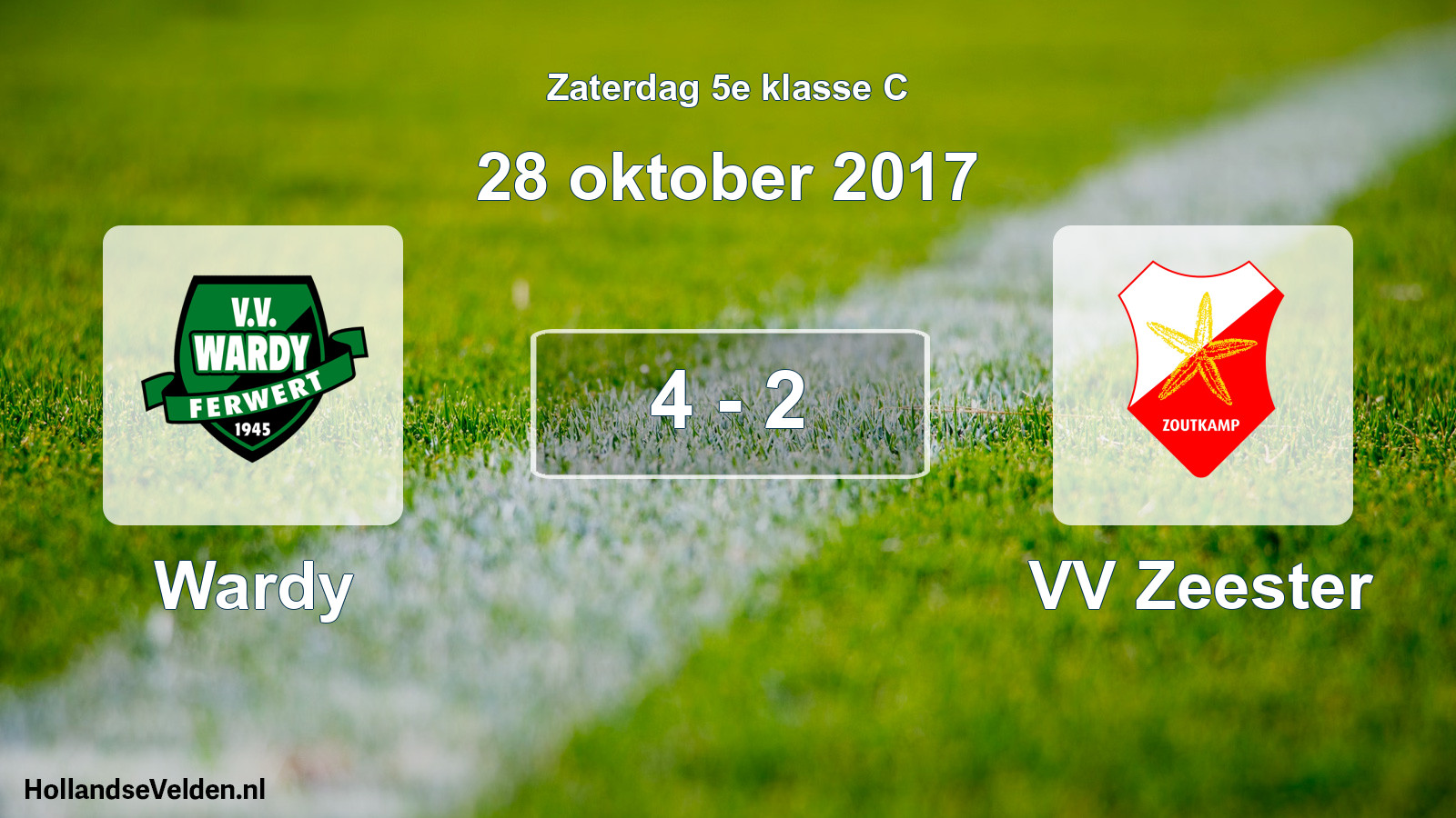 Total number of matches played: Wardy - VV Zeester 4 - 2 (28 October 2017)