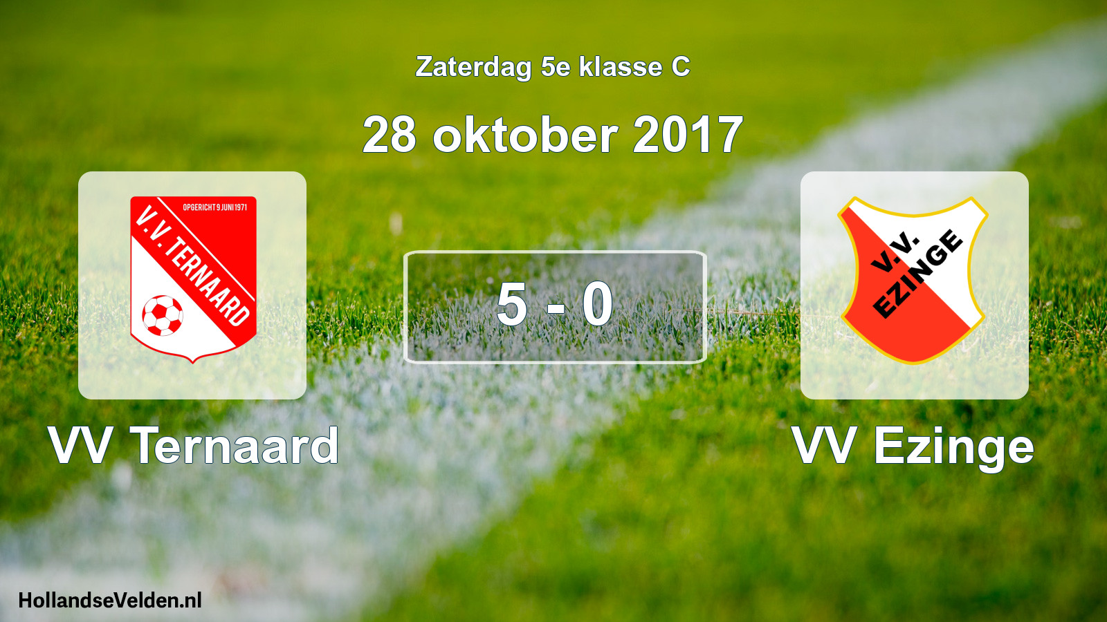 Total number of matches played: VV Ternaard - VV Ezinge 5 - 0 (28 October 2017)