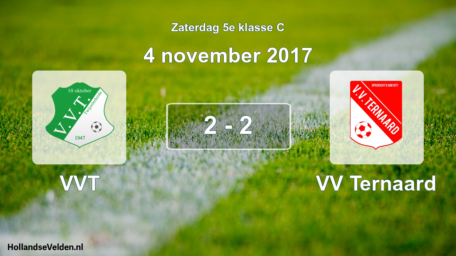 Total number of matches played: VVT - VV Ternaard 2 - 2 (4 November 2017)